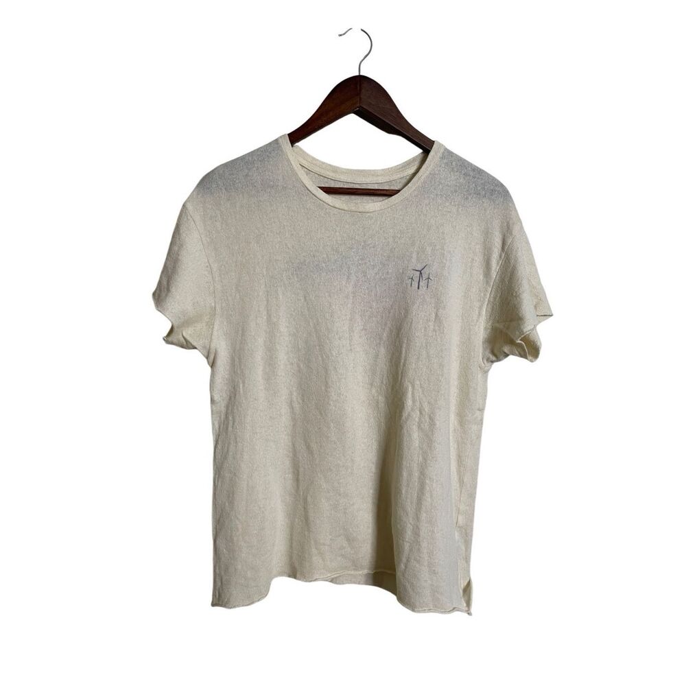 Elder Statesman Men's Cashmere Cream Short Sleeve Tee